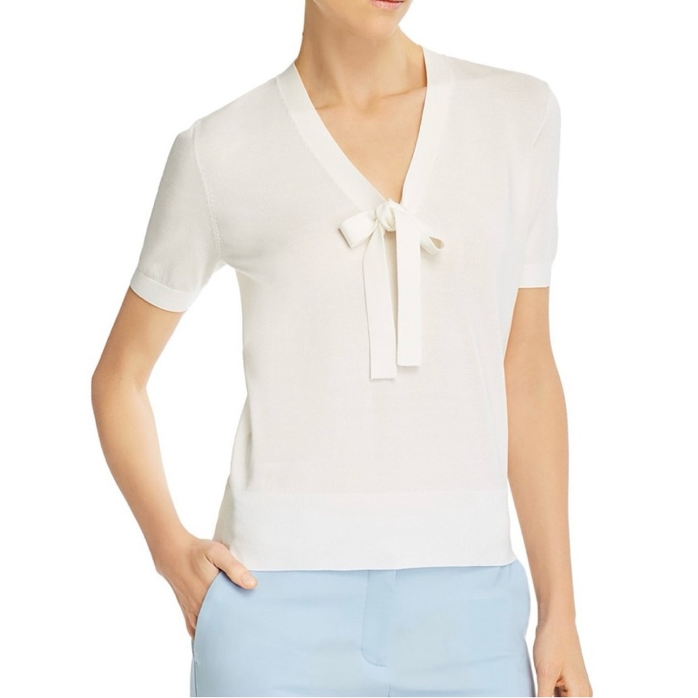 Theory Women's White Short Sleeve Top